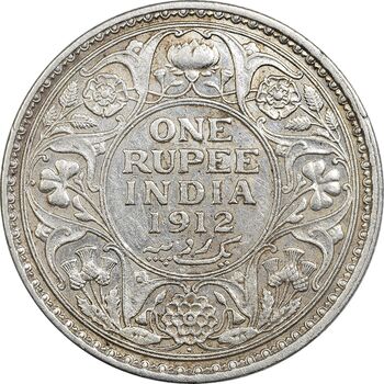 سکه 1 روپیه 1912 جرج پنجم - EF40 - هند