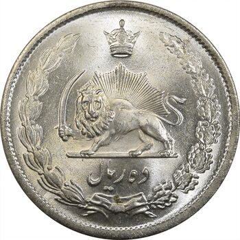 سکه 10 ریال 1323 - MS64 - محمد رضا شاه