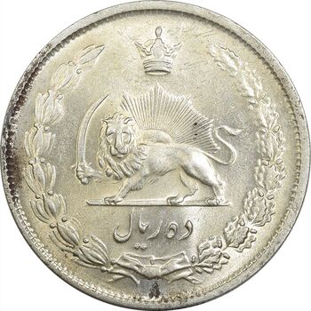 سکه 10 ریال 1323 - MS61 - محمد رضا شاه