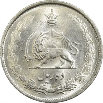 سکه 10 ریال 1324 - MS63 - محمد رضا شاه