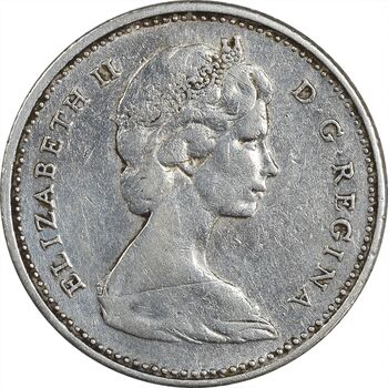 سکه 10 سنت 1966 الیزابت دوم - EF40 - کانادا