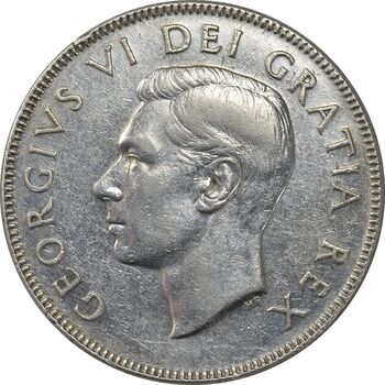 سکه 50 سنت 1950 جرج ششم - EF45 - کانادا