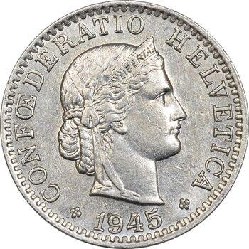 سکه 20 راپن 1945 دولت فدرال - AU50 - سوئیس