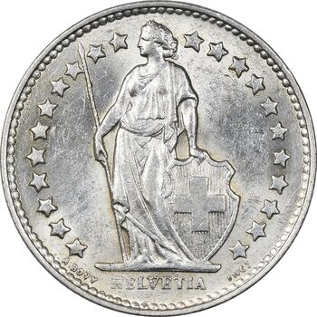 سکه 1/2 فرانک 1952 دولت فدرال - MS61 - سوئیس