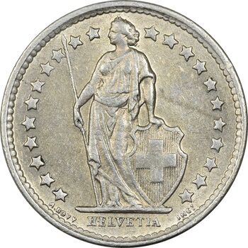 سکه 1/2 فرانک 1960 دولت فدرال - AU50 - سوئیس