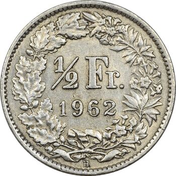 سکه 1/2 فرانک 1962 دولت فدرال - EF40 - سوئیس