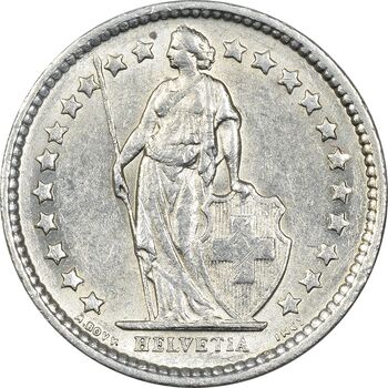 سکه 1/2 فرانک 1962 دولت فدرال - AU58 - سوئیس