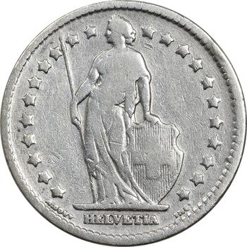سکه 1 فرانک 1907 دولت فدرال - VF30 - سوئیس