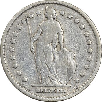 سکه 1 فرانک 1913 دولت فدرال - VF30 - سوئیس