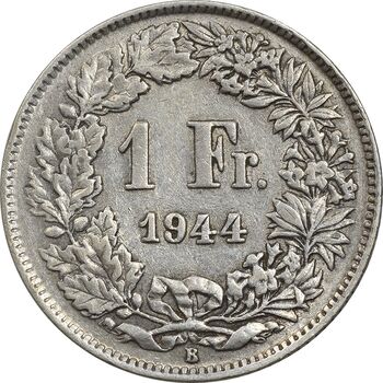 سکه 1 فرانک 1944 دولت فدرال - EF40 - سوئیس
