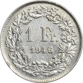 سکه 1 فرانک 1946 دولت فدرال - EF45 - سوئیس