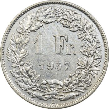 سکه 1 فرانک 1957 دولت فدرال - EF45 - سوئیس