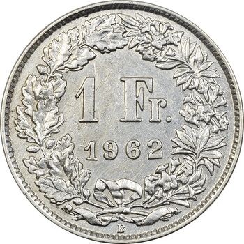 سکه 1 فرانک 1962 دولت فدرال - EF45 - سوئیس