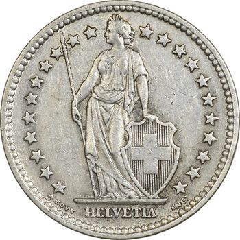 سکه 2 فرانک 1944 دولت فدرال - EF45 - سوئیس