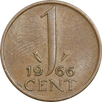 سکه 1 سنت 1966 یولیانا - EF45 - هلند