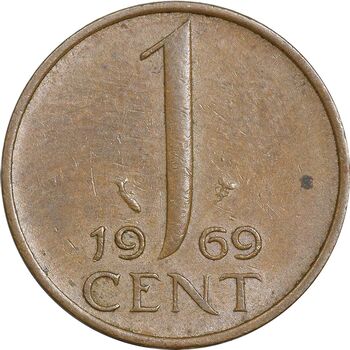 سکه 1 سنت 1969 یولیانا - EF45 - هلند
