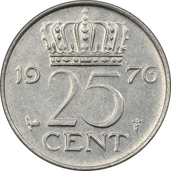 سکه 25 سنت 1976 یولیانا - EF45 - هلند