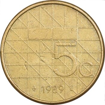 سکه 5 گلدن 1988 بئاتریکس - EF45 - هلند
