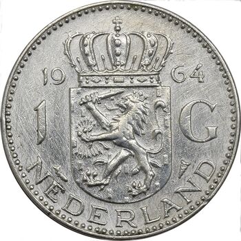 سکه 1 گلدن 1964 یولیانا - EF45 - هلند