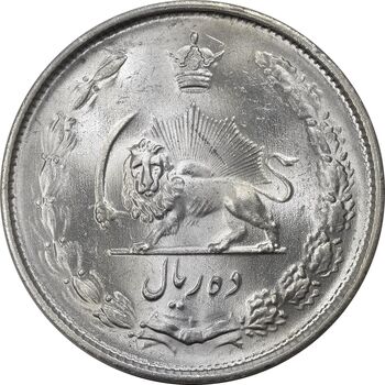 سکه 10 ریال 1324 - MS63 - محمد رضا شاه