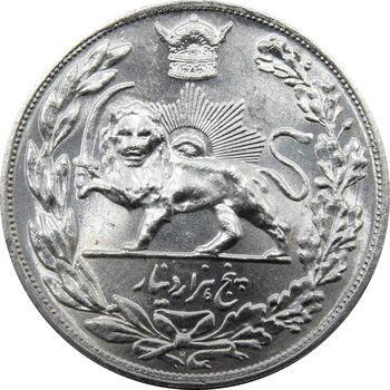سکه 5000 دینار 1306H تصویری - MS62 - رضا شاه