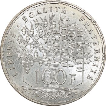سکه 100 فرانک 1982 جمهوری کنونی - MS66 - فرانسه