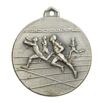 مدال آویز ورزشی دو صدمتر (نقره ای) - AU - محمد رضا شاه
