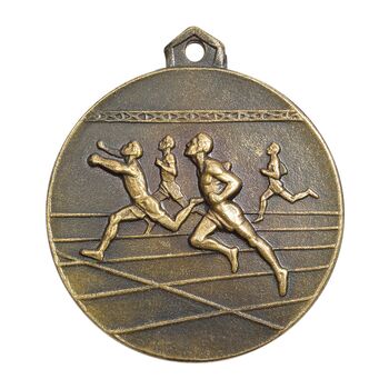 مدال آویز ورزشی دو صدمتر (برنز) - UNC - محمد رضا شاه