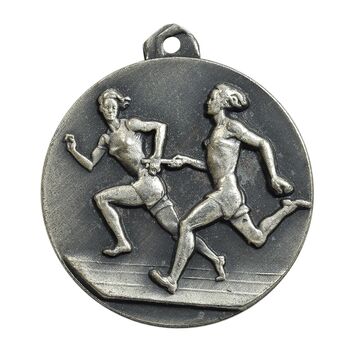 مدال آویز ورزشی دو امدادی زنان (نقره ای) - UNC - محمد رضا شاه