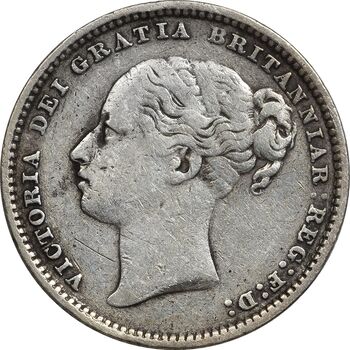 سکه 1 شیلینگ 1884 ویکتوریا - VF35 - انگلستان