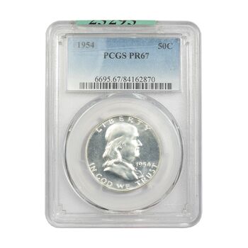 سکه نیم دلار 1954 فرانکلین - PR67 - آمریکا