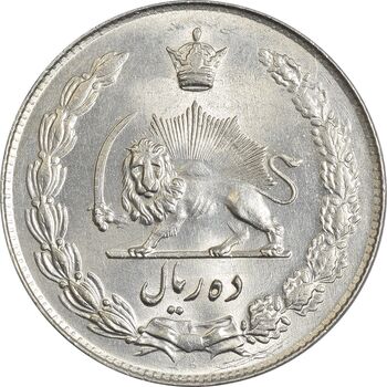 سکه 10 ریال 1343 (ضخیم) - MS61 - محمد رضا شاه
