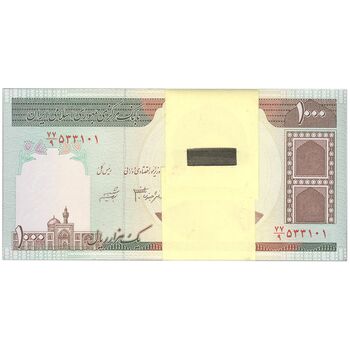 بسته اسکناس 1000 ریال (جعفری - شیبانی) - UNC - جمهوری اسلامی
