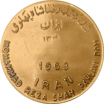 مدال برنز یادبود سد محمد رضا شاه پهلوی - EF - محمد رضا شاه