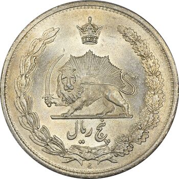 سکه 5 ریال 1313 - MS66 - رضا شاه