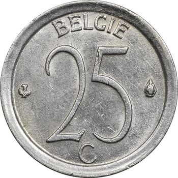 سکه 25 سانتیم 1971 بودئون یکم (نوشته هلندی) - MS61 - بلژیک