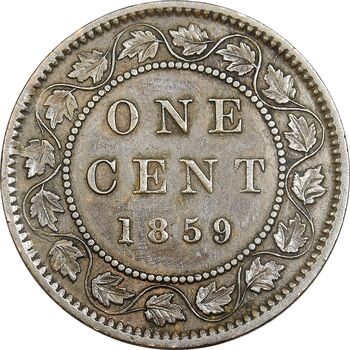 سکه 1 سنت 1859 ویکتوریا - EF40 - کانادا