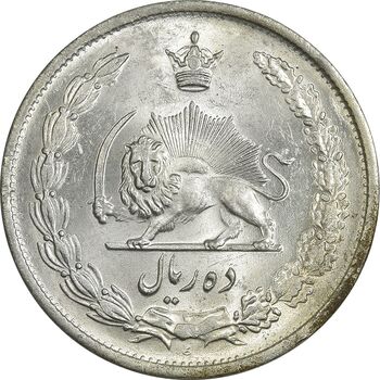 سکه 10 ریال 1323 - MS63 - محمد رضا شاه