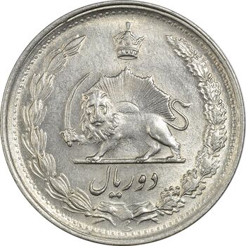 سکه 2 ریال 1343 - MS61 - محمد رضا شاه