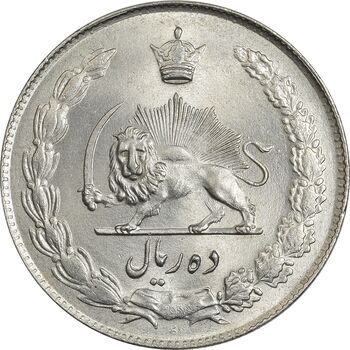 سکه 10 ریال 1343 (ضخیم) - MS64 - محمد رضا شاه