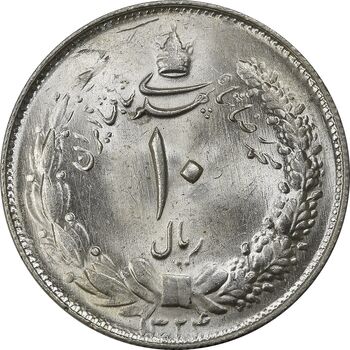 سکه 10 ریال 1324 - MS63 - محمد رضا شاه