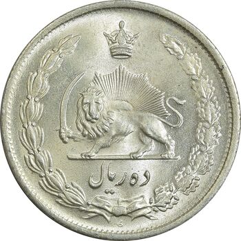 سکه 10 ریال 1323 - MS63 - محمد رضا شاه