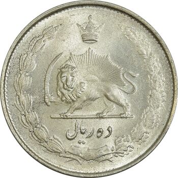 سکه 10 ریال 1324 - MS63 - محمد رضا شاه