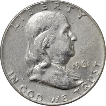 سکه نیم دلار 1961 فرانکلین - AU55 - آمریکا