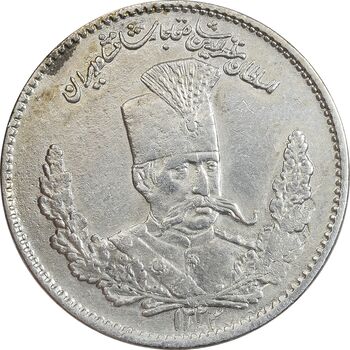 سکه 2000 دینار 1323 تصویری - EF45 - مظفرالدین شاه