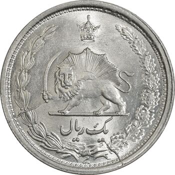 سکه 1 ریال 1313 (3 تاریخ کوچک) - MS62 - رضا شاه