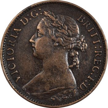 سکه 1 فارتینگ 1884 ویکتوریا - EF45 - انگلستان