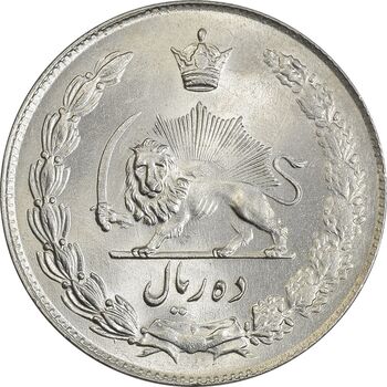 سکه 10 ریال 1343 (ضخیم) - MS62 - محمد رضا شاه