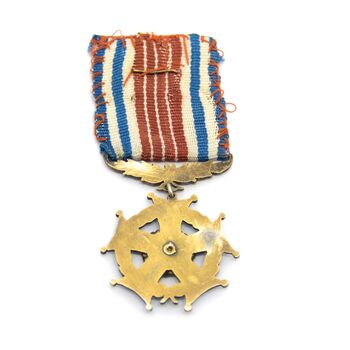 نشان خدمت شهربانی (روبان فابریک) - EF - رضا شاه