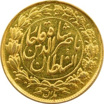 سکه طلا 1 تومان تصویری 1299 - MS63 - ناصرالدین شاه